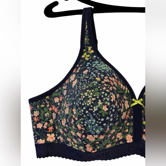 Cacique Lightly Lined No Wire Cotton Bra - Picture 3 of 7